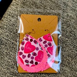 Faux leather earrings